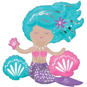 Palloncino gigante Sirena - 45 cm