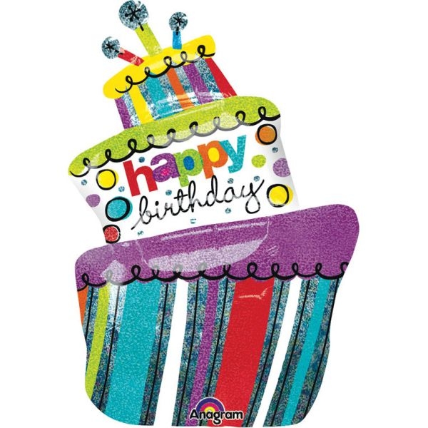 Palloncino gigante per torta di compleanno Happy Birthday 
