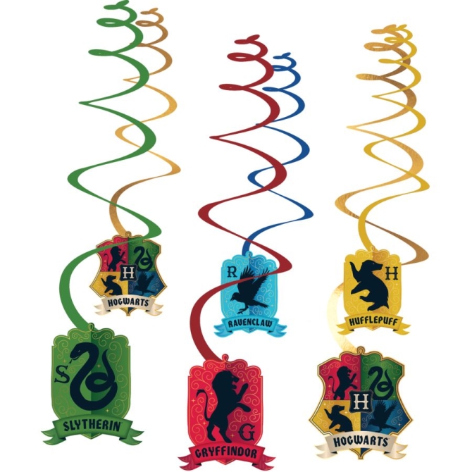 6 ghirlande a spirale Harry Potter Houses 