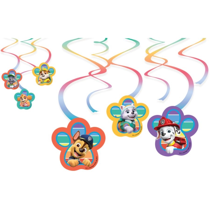 6 Ghirlande a spirale Paw Patrol 