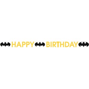 Ghirlanda di lettere Happy Birthday Batman Round