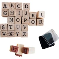 Set di Timbri alfabeto - Legno
