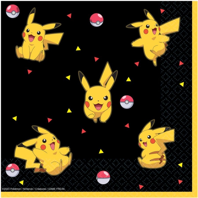 16 tovaglioli Pokemon Pikachu 