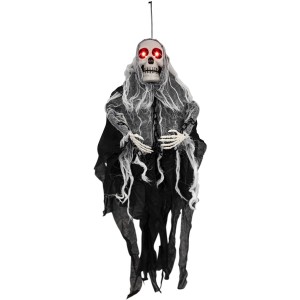 Fantasma animato appeso nero - 80 cm