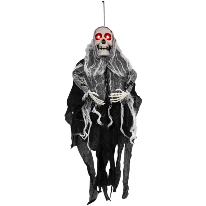Fantasma animato appeso nero - 80 cm 