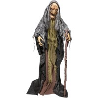 Strega animata con bastone - 1,60 m