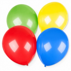 Set di 4 Palloncini Multicolori – Giallo, Verde, Rosso e Blu – Ø