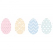 Ghirlanda uova di Pasqua pastello (1,60 m)