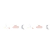 Ghirlanda Cicogna e nuvola - Baby Rosa (3 m)