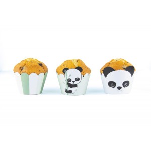 6 Pirottini Cupcakes - Baby Panda