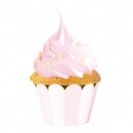 6 Pirottini per Cupcakes - Baby Rosa
