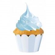 6 Pirottini per Cupcakes - Baby Blu