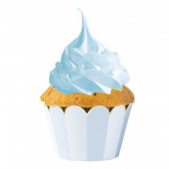 6 Pirottini per Cupcakes - Baby Blu