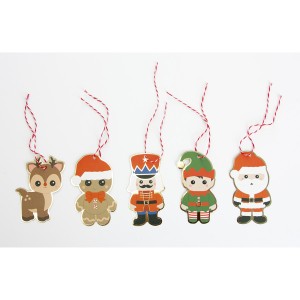 10 etichette regalo di Natale (8 cm)