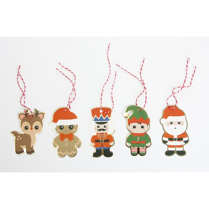 10 etichette regalo di Natale (8 cm) 