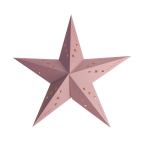 Lanterna a stella rosa pastello - 30 cm