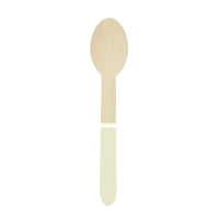 8 Cucchiai di legno Giallo pastello