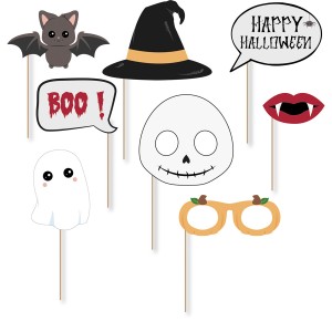 Kit 8 Photobooth Happy Haloween