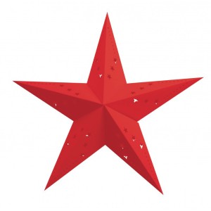Lanterna a Stella Rossa - 60 cm