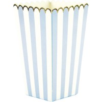 8 Contenitori per popcorn Celeste/Bianco/Oro