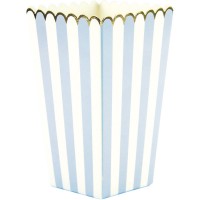 8 Contenitori per popcorn Celeste/Bianco/Oro