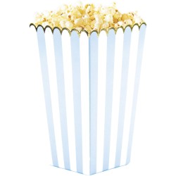 8 Contenitori per popcorn Celeste / Bianco / Oro. n°1