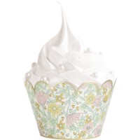 6 Pirottini Cupcakes Shabby chic Fiori