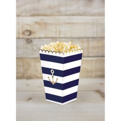 8 Scatole per popcorn in Marinire e oro. n2