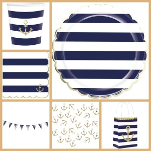 Grande Party Box smerlata Sailor e oro