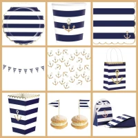 Maxi Party Box smerlata Sailor e oro