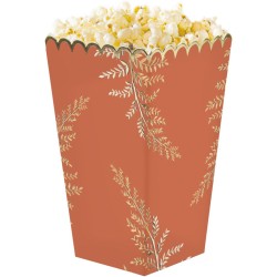 8 Scatole per popcorn in terracotta e oro. n°1