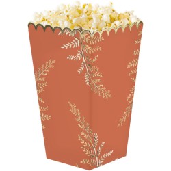 8 Scatole per popcorn in terracotta e oro. n°1