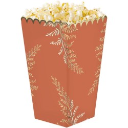 8 Scatole per popcorn in terracotta e oro. n1