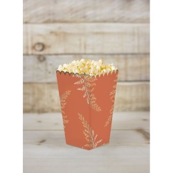 8 Scatole per popcorn in terracotta e oro. n°2