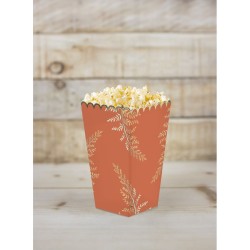 8 Scatole per popcorn in terracotta e oro. n2