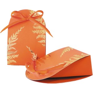 8 Scatole piccole in terracotta e oro