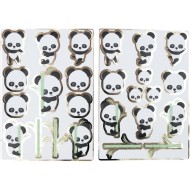 25 adesivi - Baby Panda