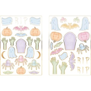 2 fogli da 20 adesivi - Halloween pastello