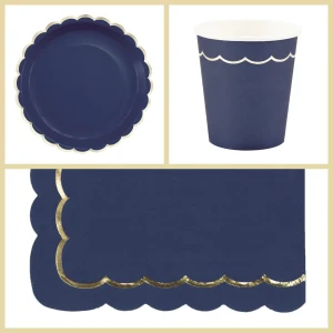 Party Box Smerlato blu navy/oro