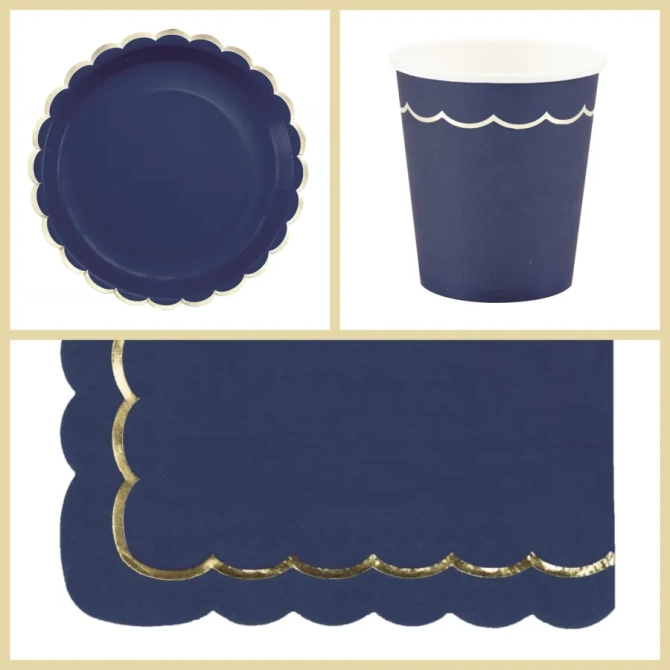 Party Box Smerlato blu navy / oro 