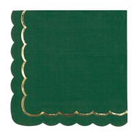 16 Asciugamani smerlati verde giungla/oro