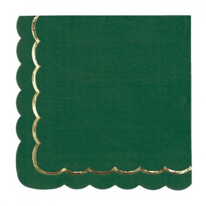 16 Asciugamani smerlati verde giungla/oro