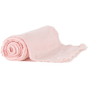 Runner da tavola in garza di cotone rosa pastello - 3 m