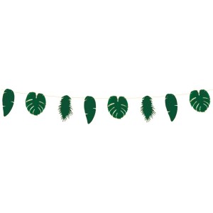 Ghirlanda di foglie tropicali - 3 m