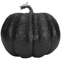 Piccola zucca nera glitterata