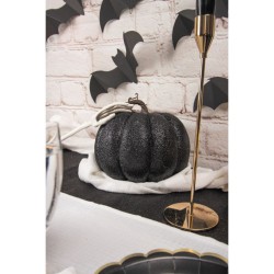 Zucca grande nera glitterata. n1