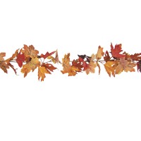 Ghirlanda di foglie d'acero autunnali - 175 cm