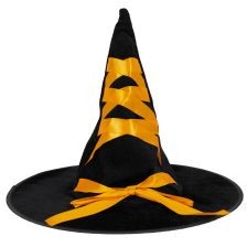 Cappello da strega nero / arancio 