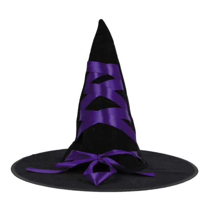 Cappello da strega viola / nero 
