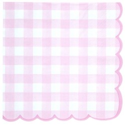 Scatola per feste a quadretti rosa smerlati. n3
